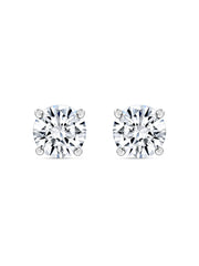 1 Carat AAA Grade American Diamond Look Solitaire Stud Earrings Made With 925 Silver-1\