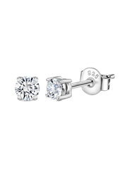 1 Carat AAA Grade American Diamond Look Solitaire Stud Earrings Made With 925 Silver-1