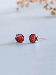 1 Carat Dailywear Red Garnet Solitaire Studs