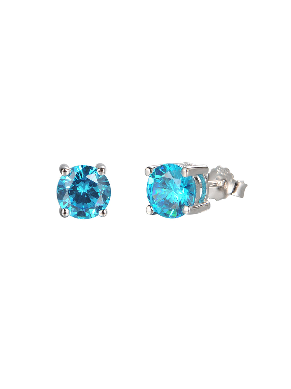 BLUE TOPAZ SOLITAIRE STUDS