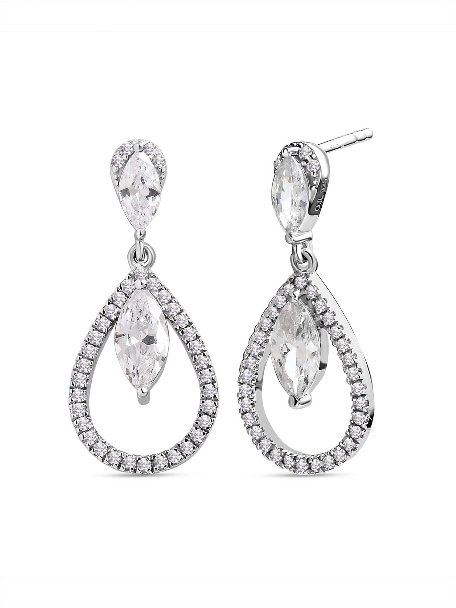 Sparkle Dangler Earrings For Women In American Diamond-2