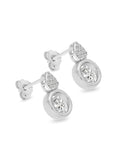 AAA Grade American Diamond Silver Small Earrings-2