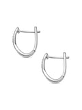 925 Silver Bali Hoop Earrings In American Diamond-3