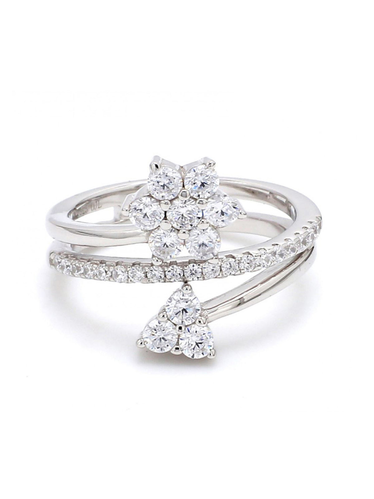 925 SILVER SPIRAL FLOWER RING