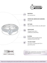 1 Carat Solitaire Engagement Ring For Women In Silver-6