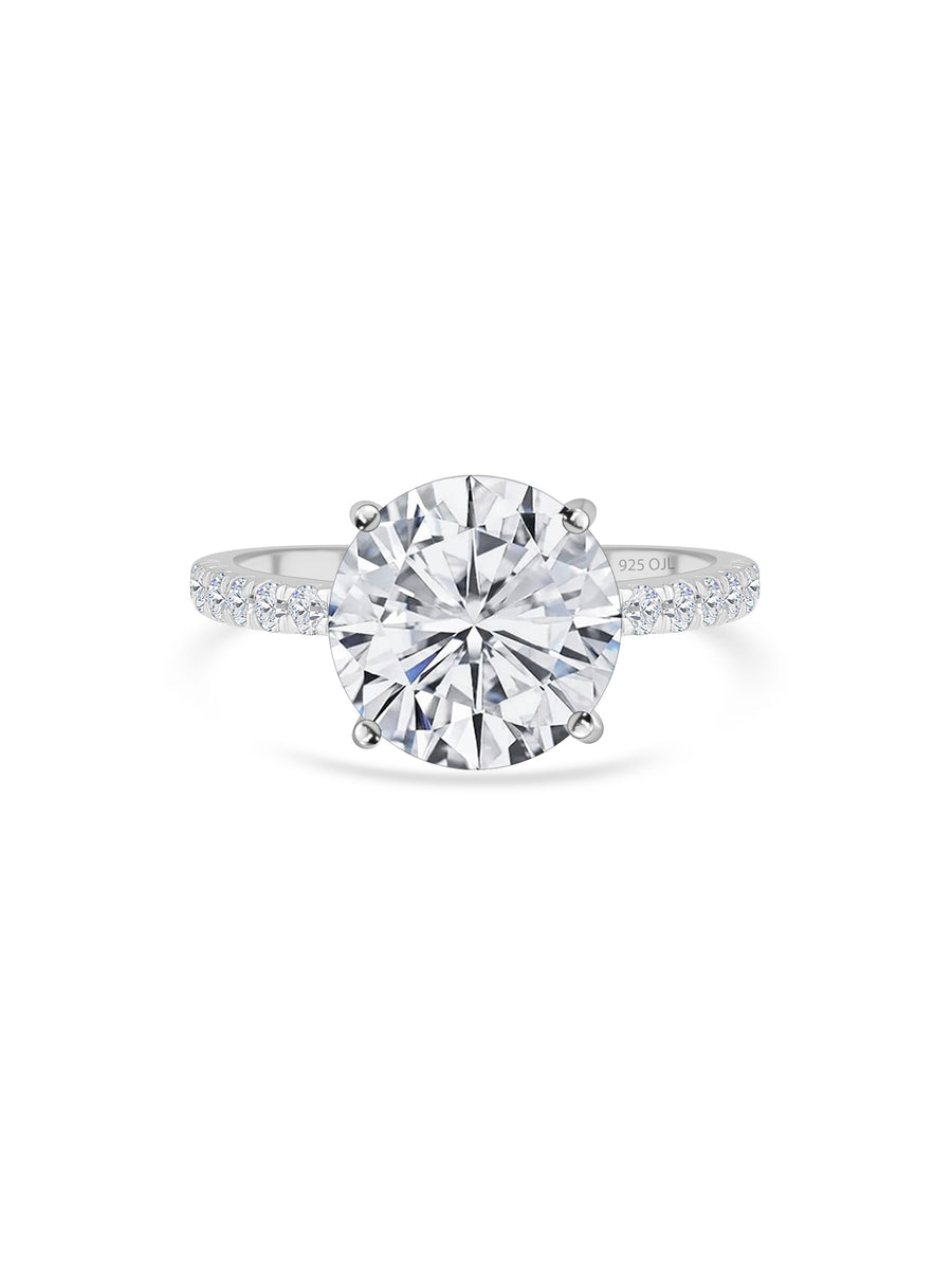 SOLITAIRE DIAMOND LOOK 925 SILVER RING