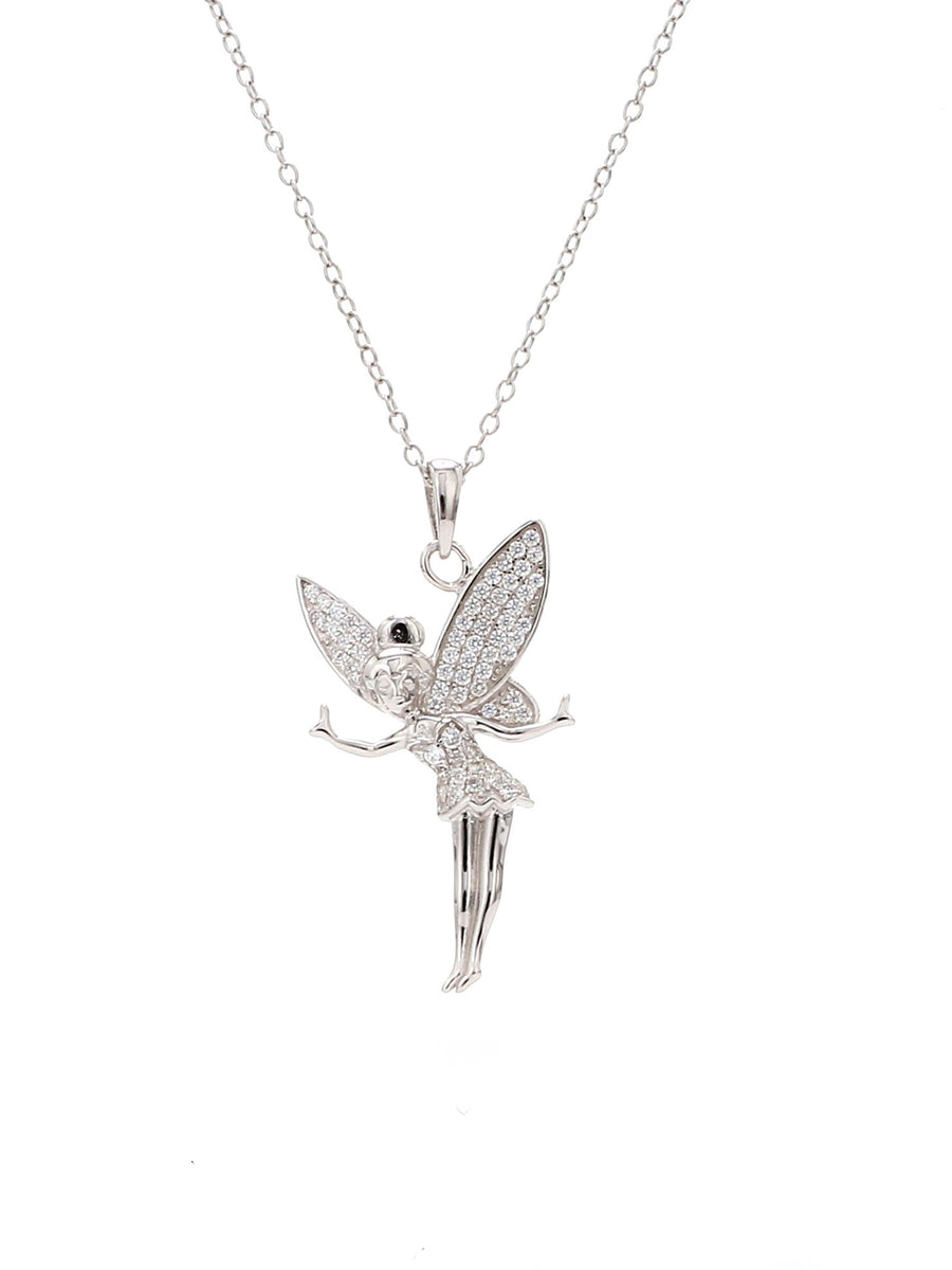 American Diamond Angel Pendant In 925 Silver-4