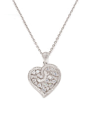 Romance Thy Heart Necklace In 925 Silver