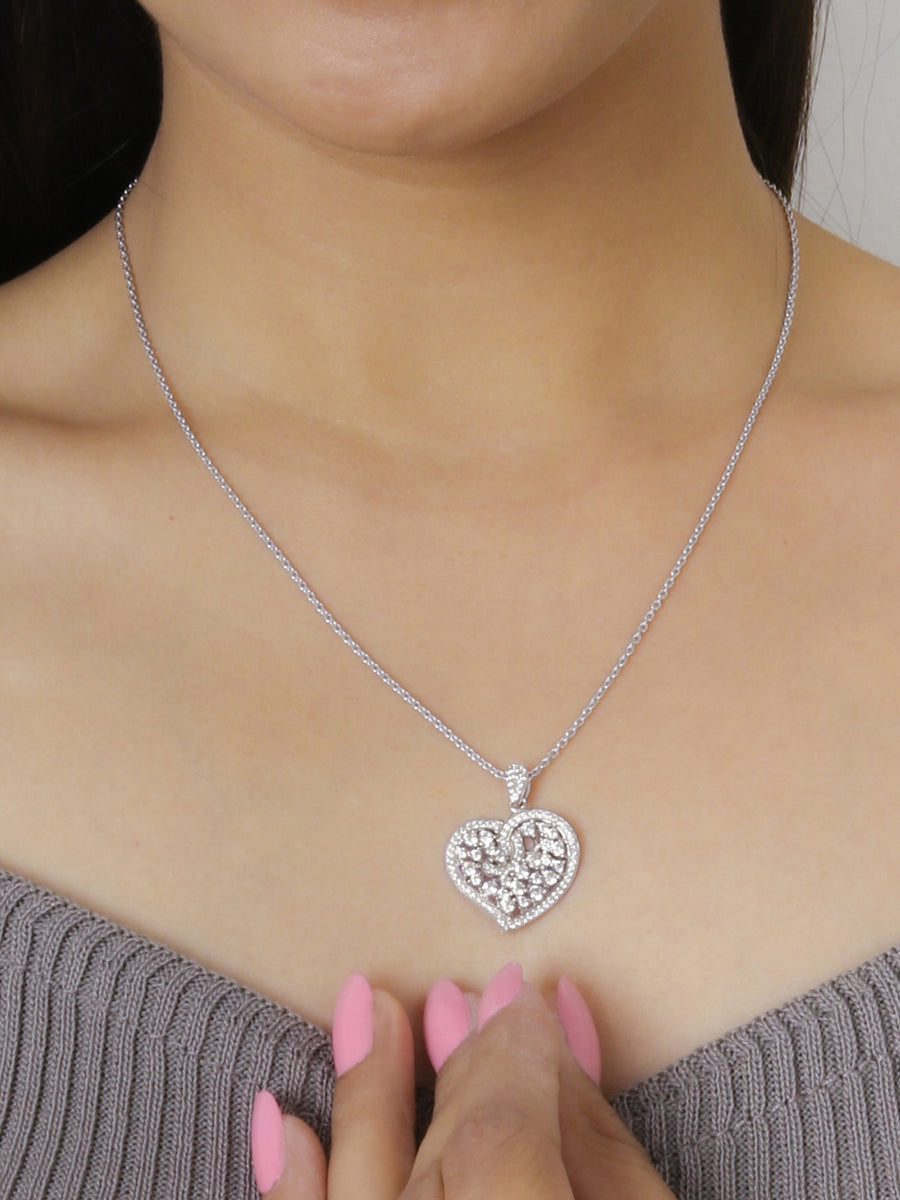 Romance Thy Heart Necklace In 925 Silver-1