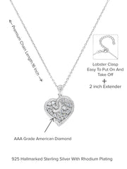 Romance Thy Heart Necklace In 925 Silver-2