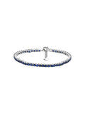Blue Sapphire Tennis Bracelet Made With 925 Sterling Silver-3