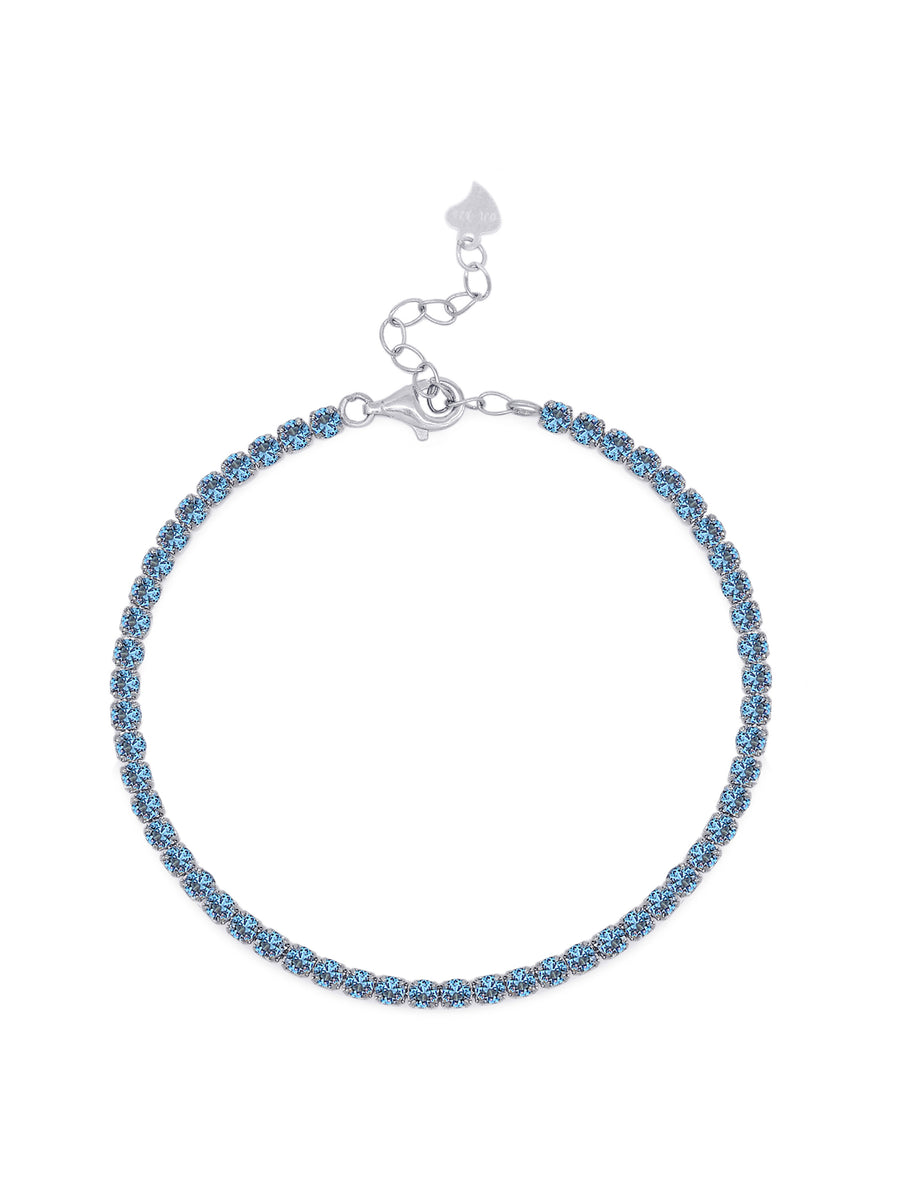 Blue Sapphire Tennis Bracelet For Women