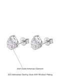 1 Carat American Diamond Sterling Silver Studs In Pear Shape