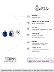 Blue Sapphire Daily Wear 925 Sterling Silver Studs