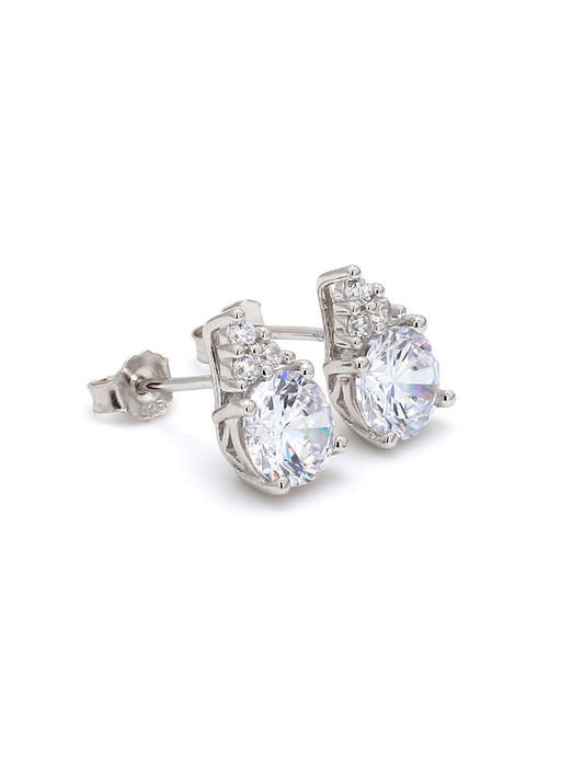 AMERICAN DIAMOND SOLITAIRE STUDS IN 925 STERLING SILVER