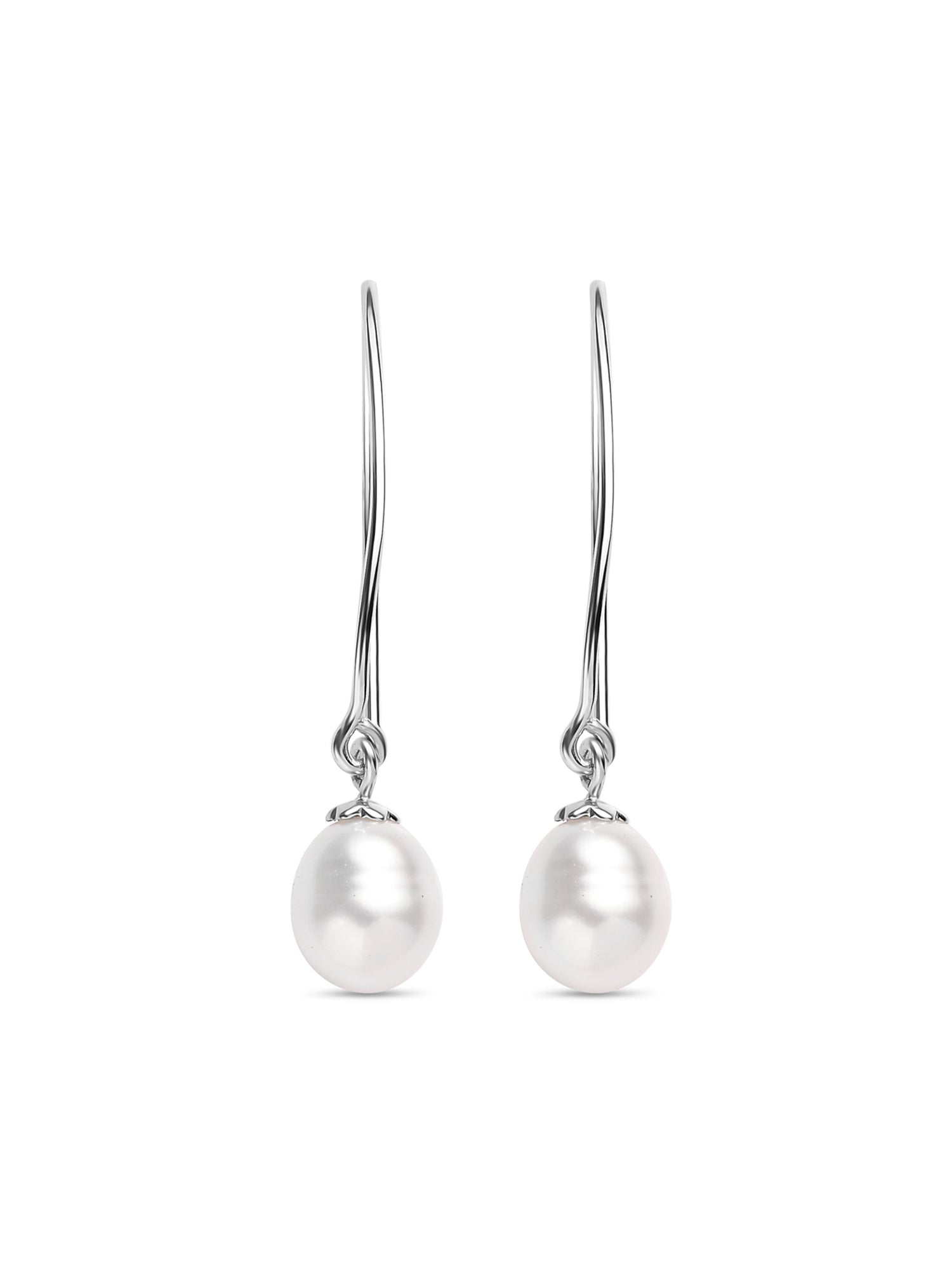 Real Pearl Drop Chic Earrings For Girls-3