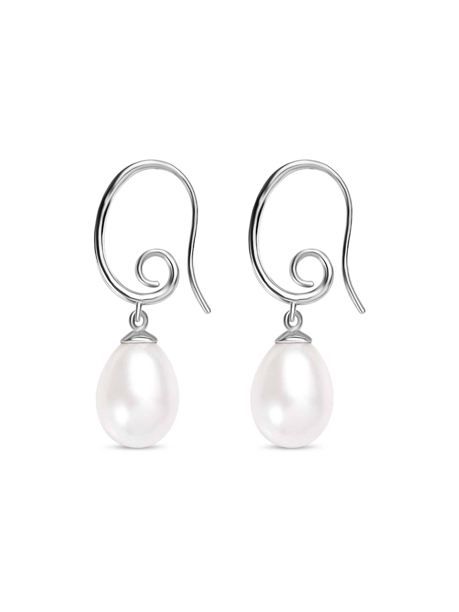 Real Pearl Drop Design Earrings-1