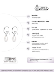 Real Pearl Drop Design Earrings