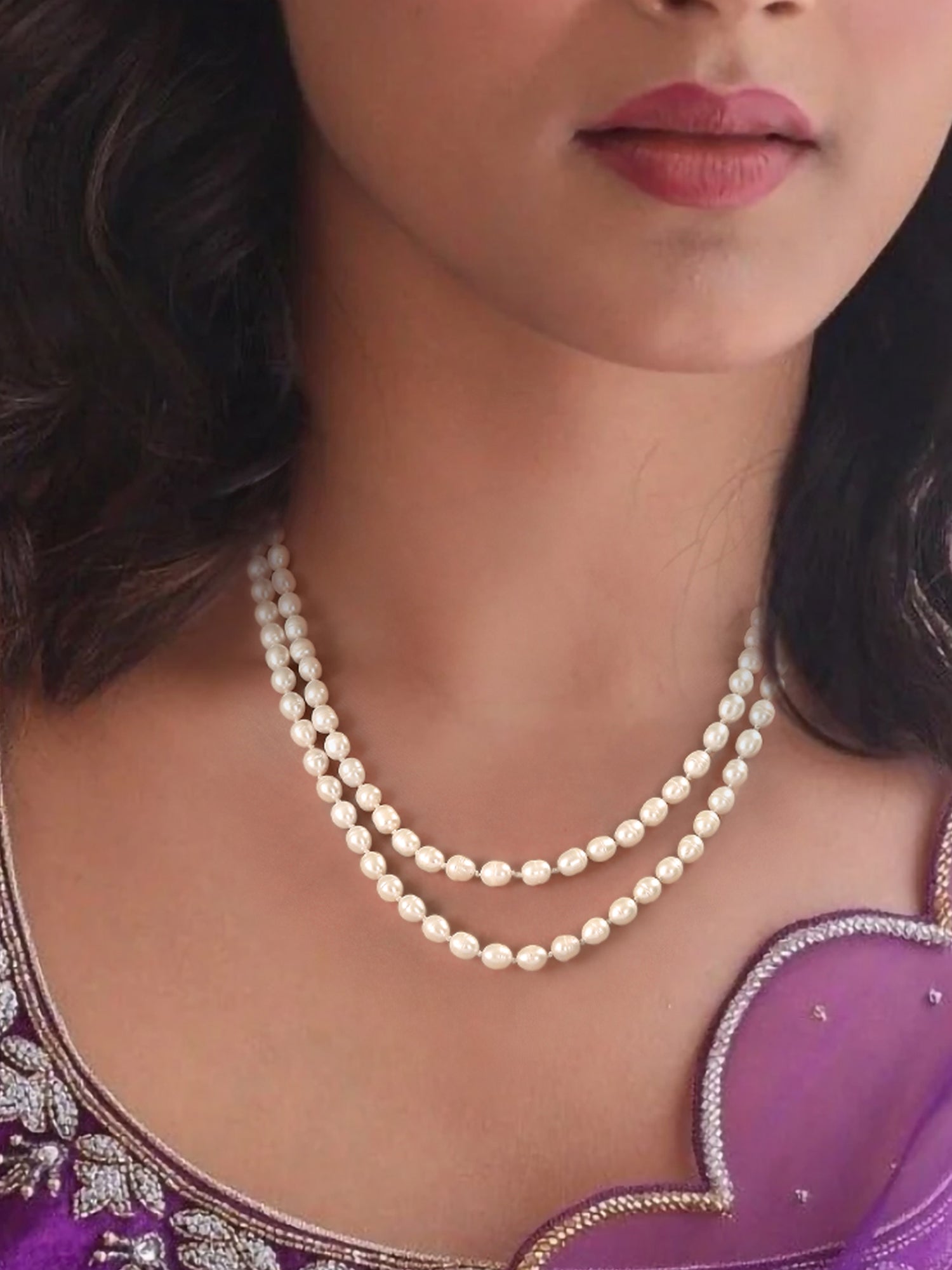 Fresh Water 22 Inches Pearl Necklace-1