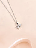 American Diamond Butterfly Necklace In 925 Silver-12
