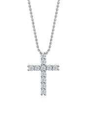 Cross Pendant With Silver Chain-1