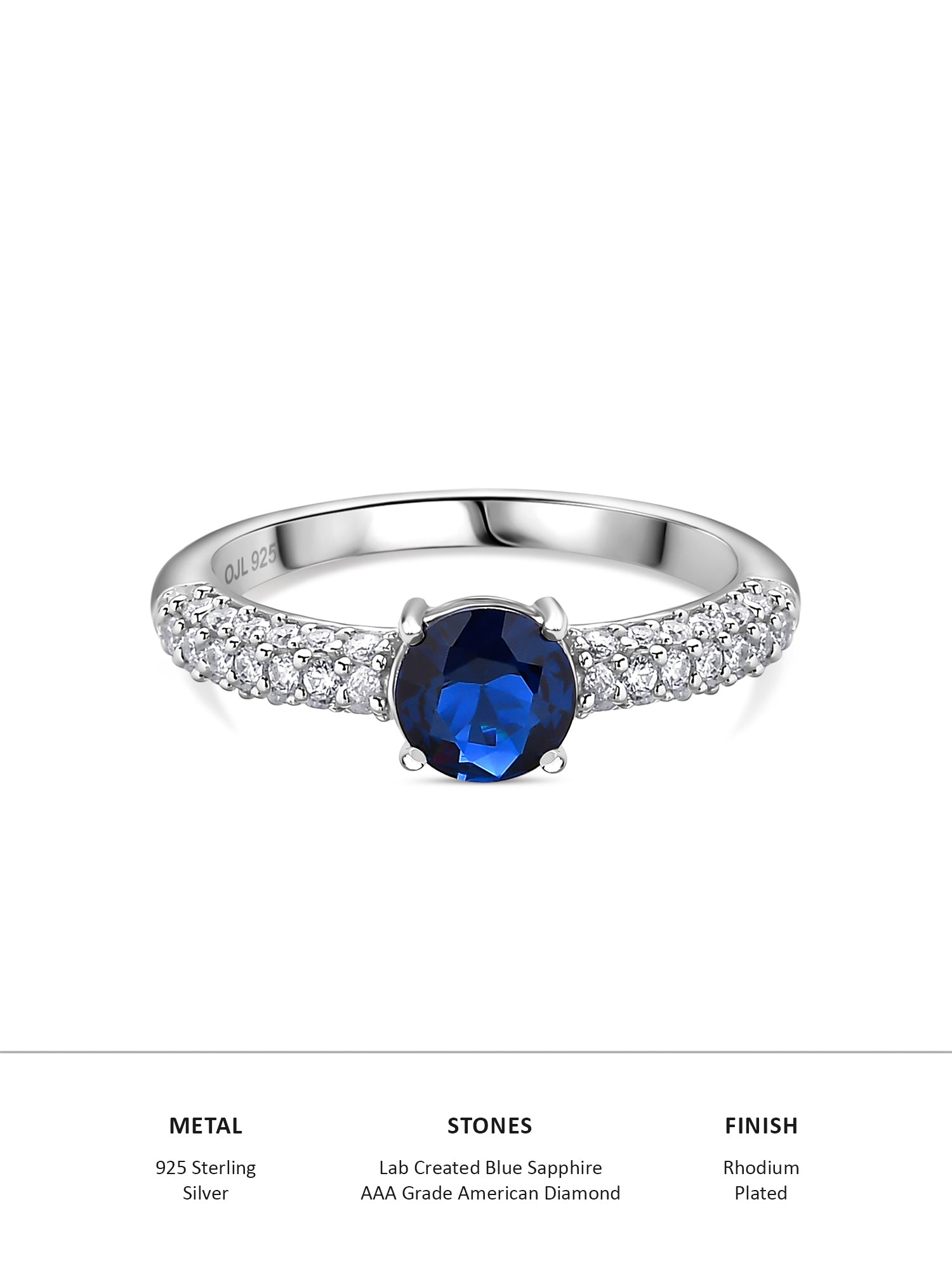 Ever So Sparkly 1 Carat Blue Sapphire Ring-4