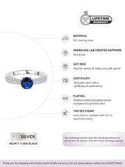 Ever So Sparkly 1 Carat Blue Sapphire Ring-4