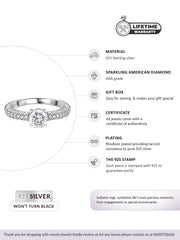 Ever So Sparkly 1 Carat Solitaire Ring In 925 Silver-6