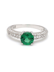 Sparkly Green Emerald Ring