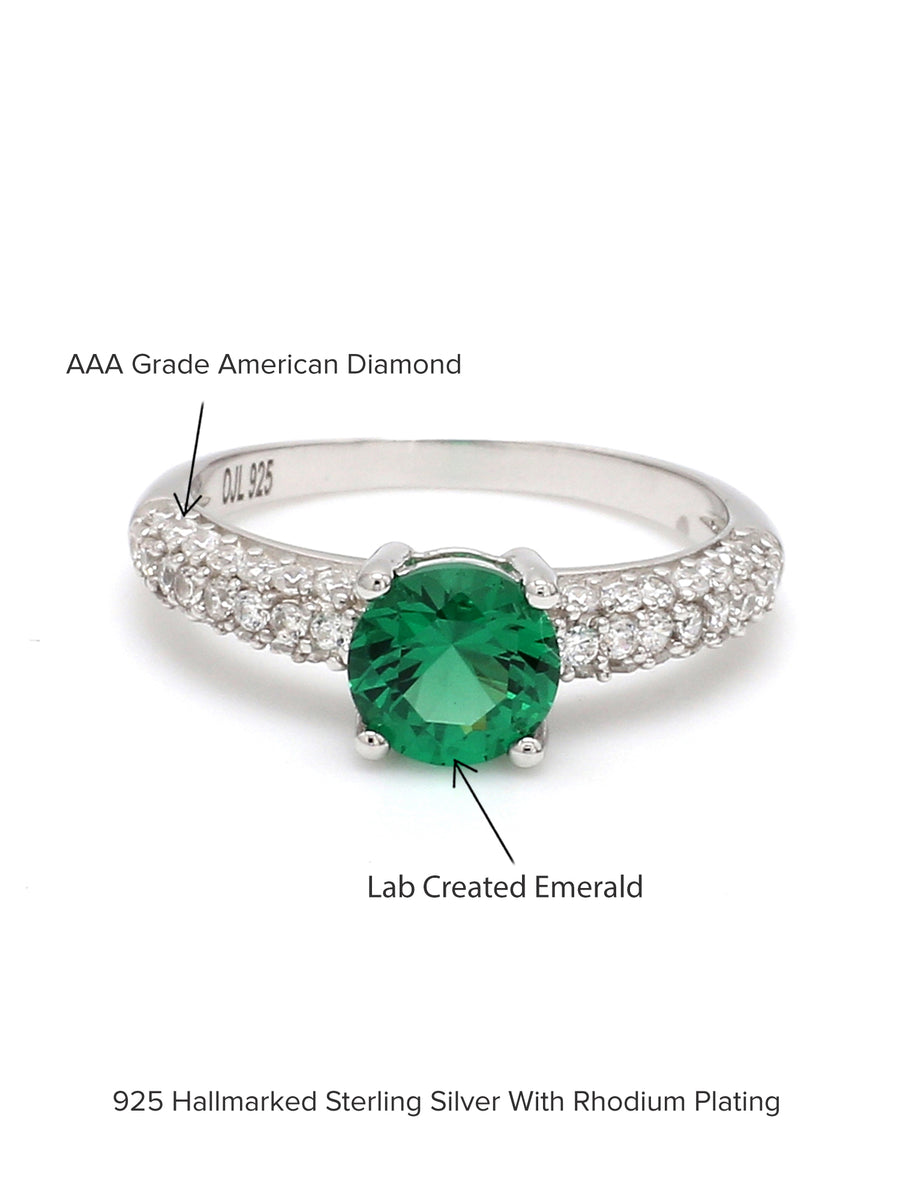 Sparkly Green Emerald Ring