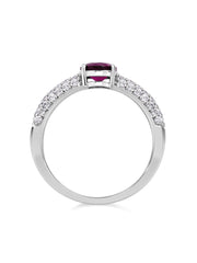 Ever So Red 1 Carat Solitaire Ring In 925 Silver