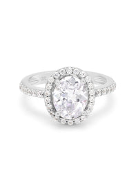 Deal Of The Month - 925 Sterling Silver American Diamond Ring For Women
