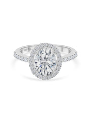 Classic Oval American Diamond 925 Silver Ring-3