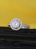 BIG SOLITAIRE SILVER RING FOR HER-8