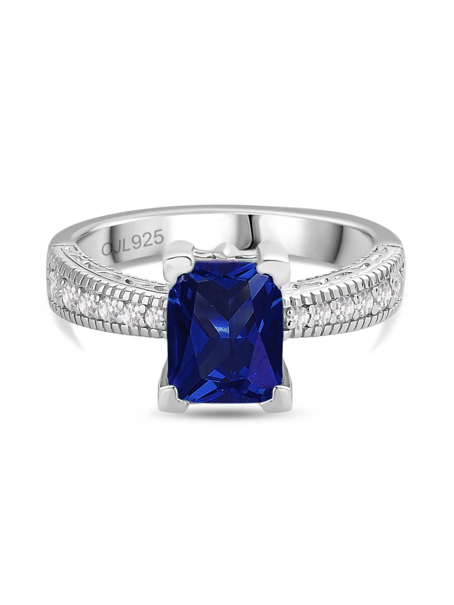 Lab Created Sapphire Women Ring-4