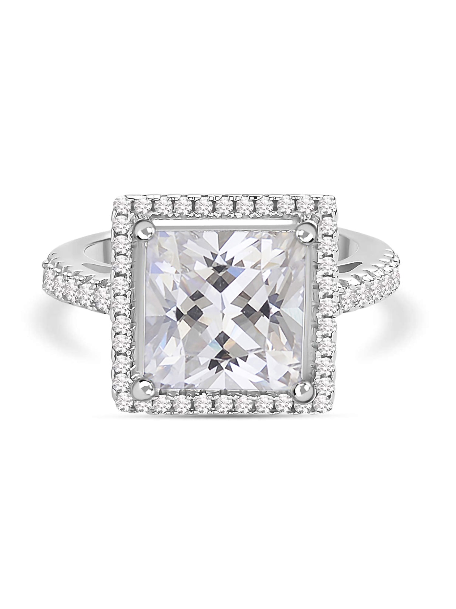 Princess Cut 3.5 Carat American Diamond Party Ring-2