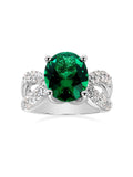5 CARAT GREEN EMERALD PARTY RING FOR WOMEN