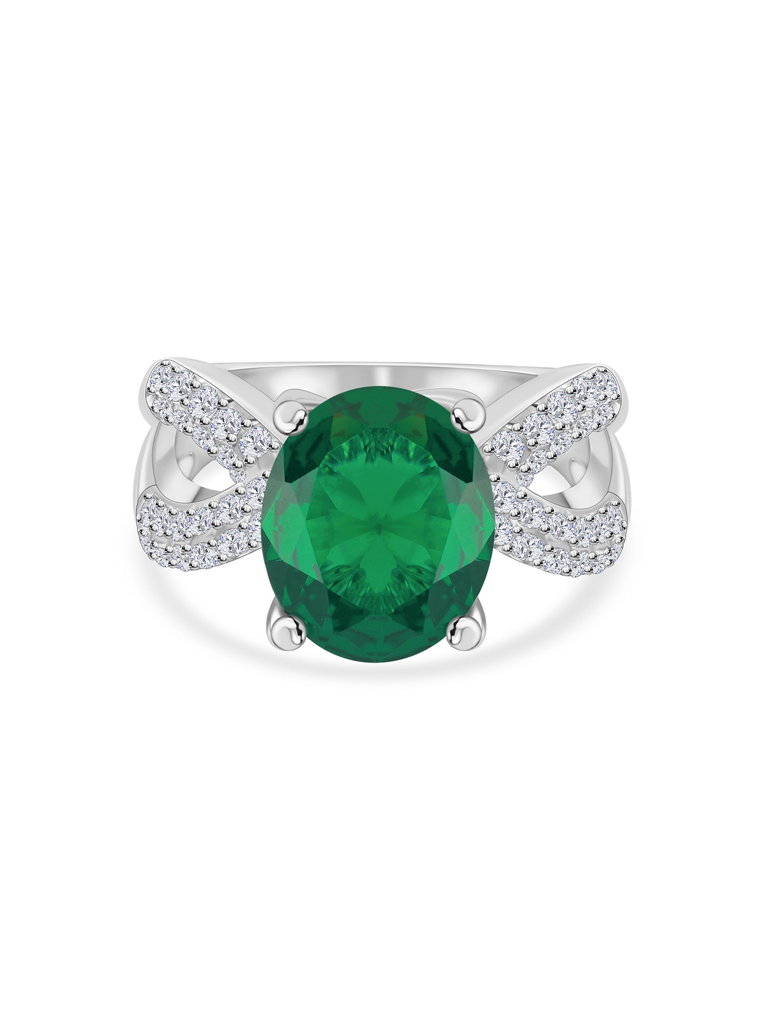 5 Carat Green Emerald Party Ring For Women-1