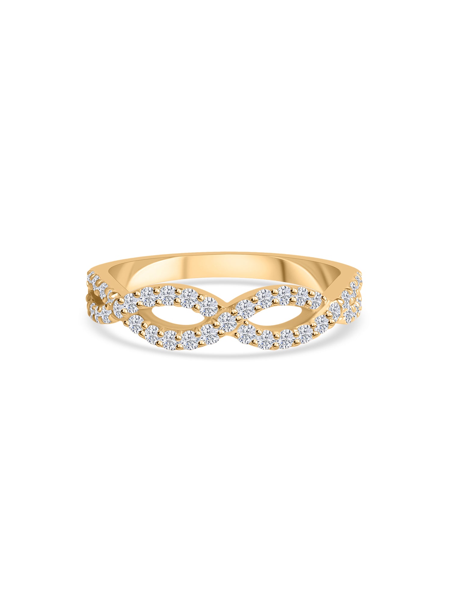 Graceful Lab Diamond Gold Ring For Women