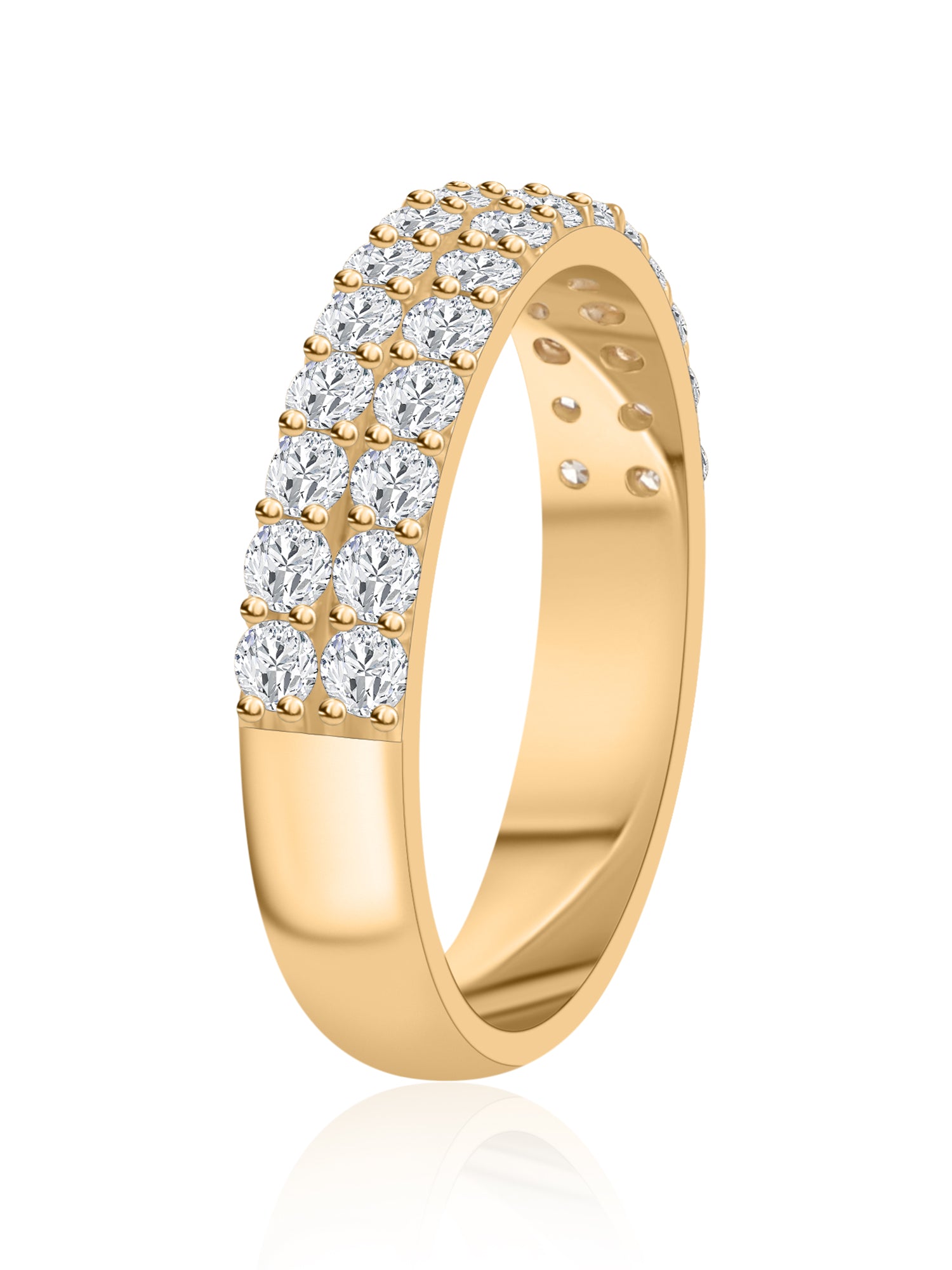 Classic Half Eternity Band Ring For Women-1