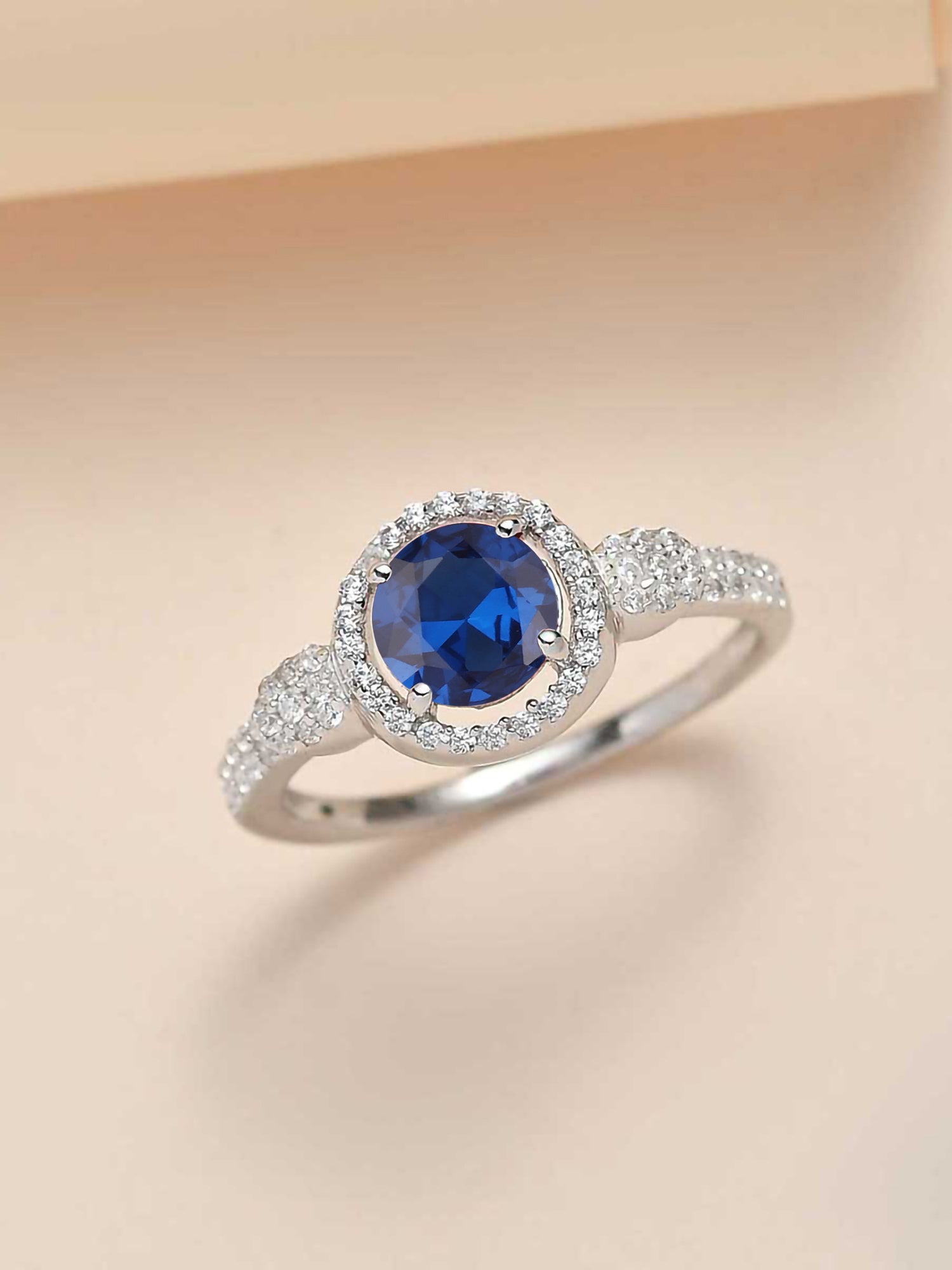 DEAL OF THE MONTH BLUE SAPPHIRE LUSTER 925 SILVER RING FOR HER--1