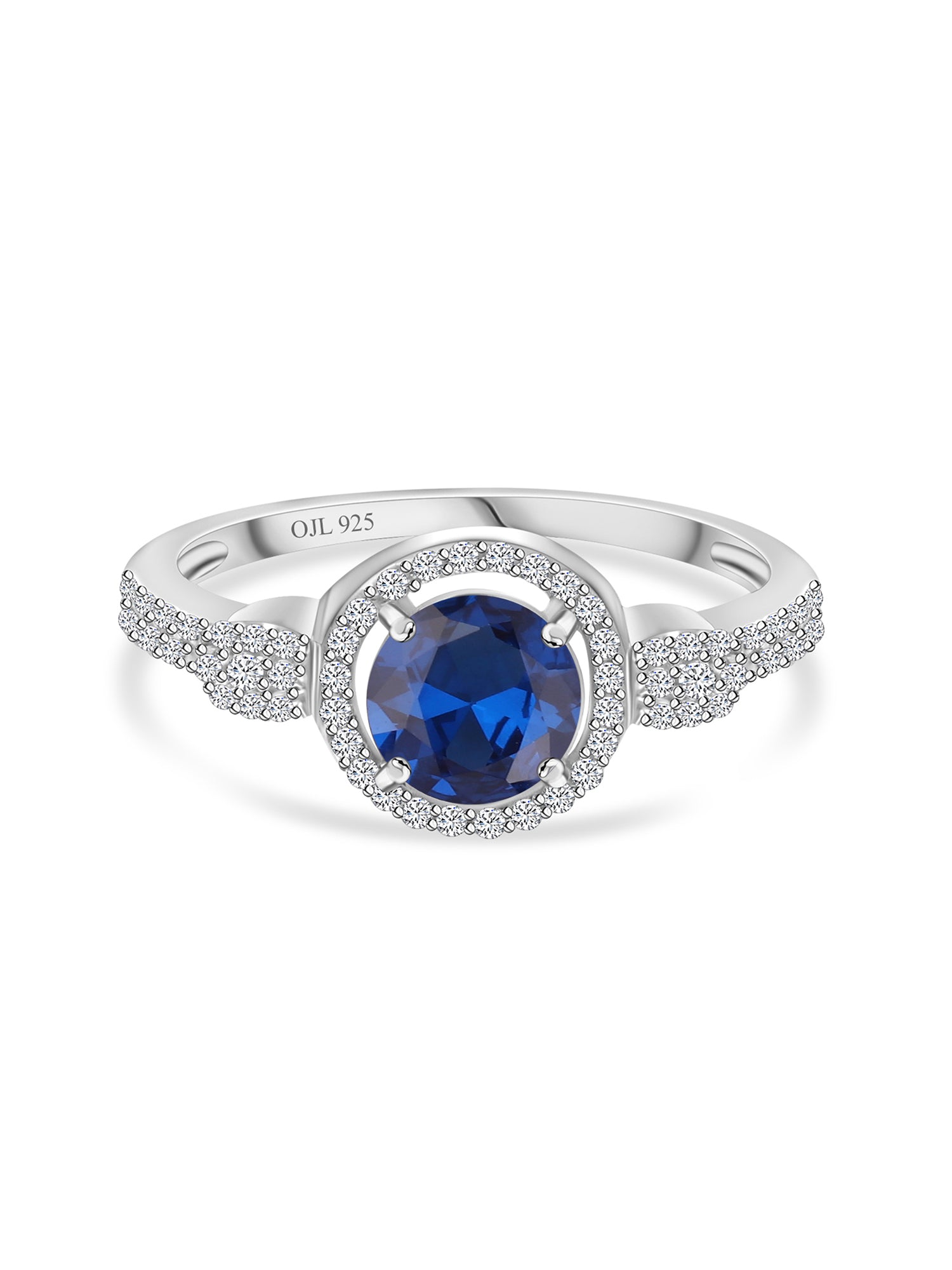 Blue Sapphire Luster 925 Silver Ring For Her