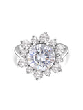 3.5 Carat American Diamond Flowery Ring