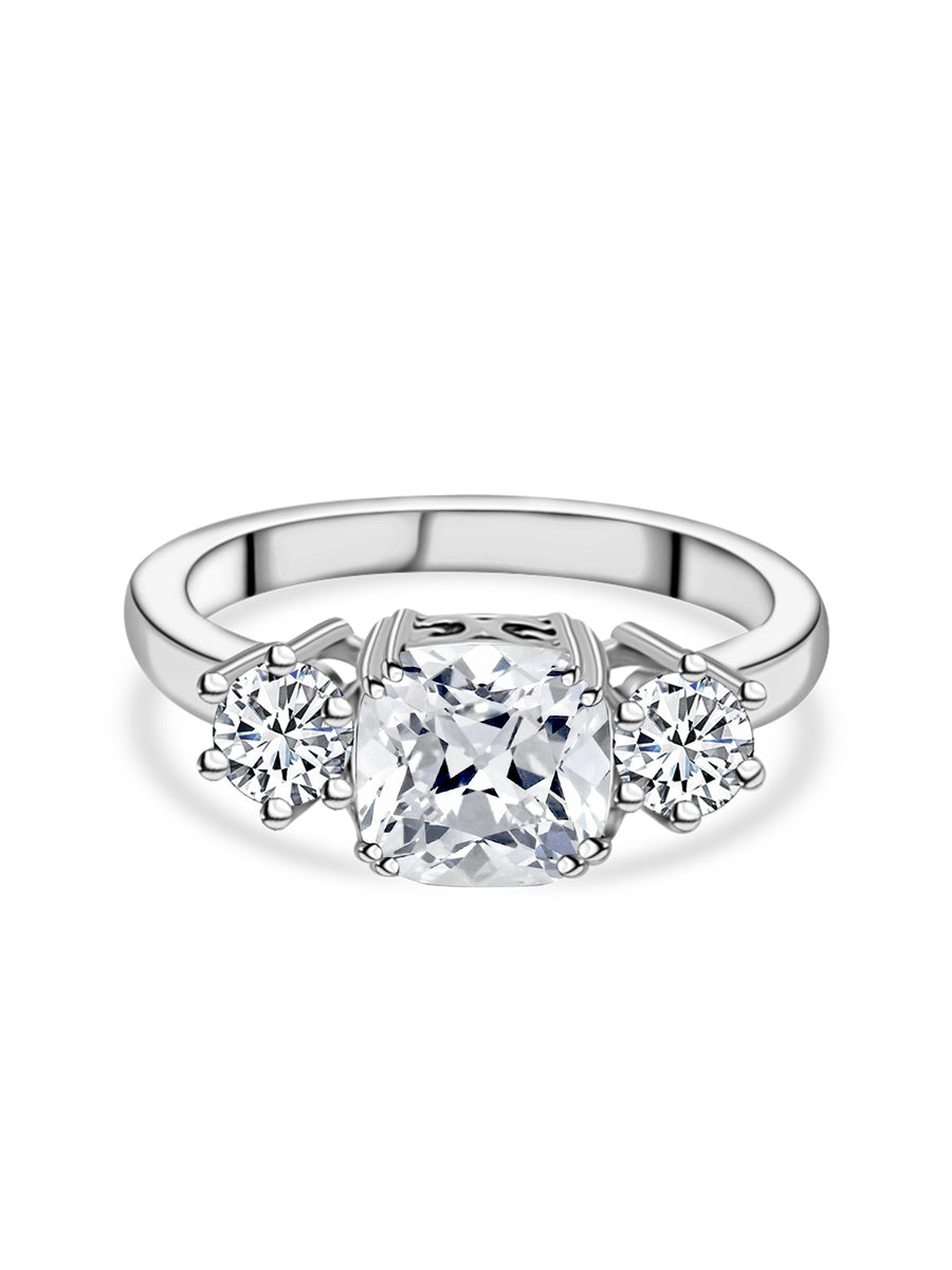 Meghan Markle Design Cubic Zirconia Silver American Diamond Rings | Promise Rings for Women