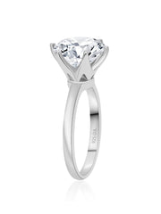 4 Carat Silver American Diamond Solitaire Ring-5
