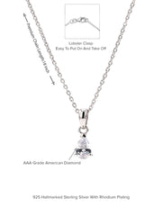 Pear Shape 0.5 Carat Single Solitaire Pendant With Chain-4