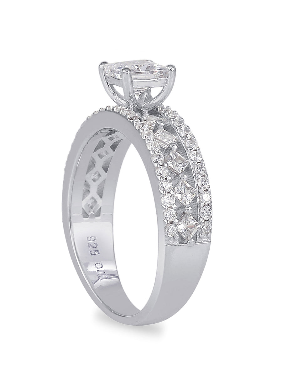 1 Carat Solitaire American Diamond Engagement Ring