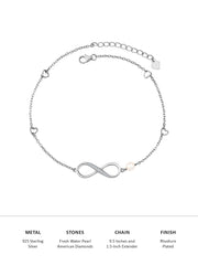 Infinity Pearl Anklet For Women-2