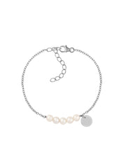 Personalised Pearl Charm Bracelet For Women-4