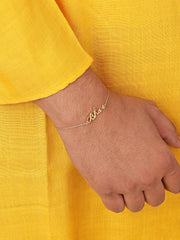 Gold Plated Bhai Rakhi Bracelet For Brother-1